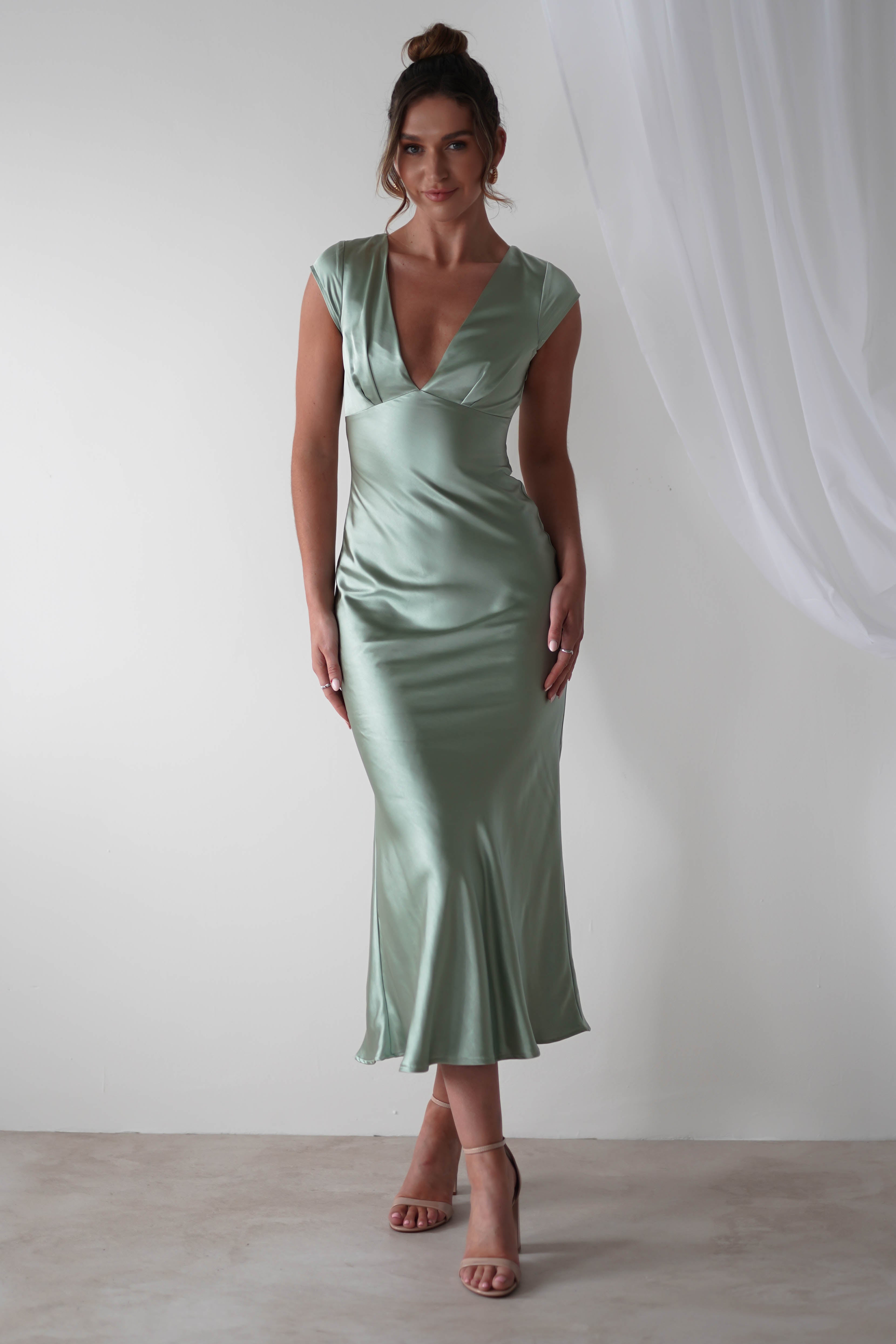 Vestido Nellie Verde Sálvia